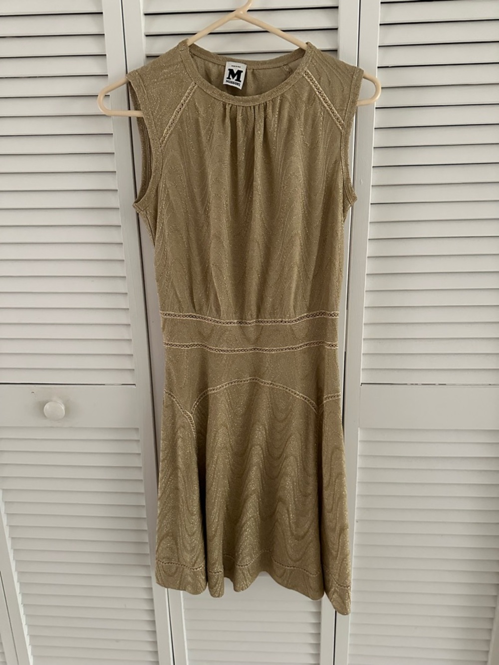 Missoni Tan Sleeveless A-line Mini Dress